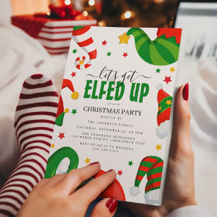 Convite Vamos Ficar Elfos Festa de Natal