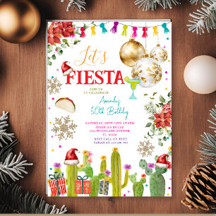 Convite Vamos Fiesta Natal Mexicano 50ª Festa de aniversár