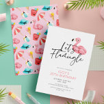 Convite Vamos Flamingle Modern Pink Flamingo aniversário d<br><div class="desc">Vamos Flamingle Modern Pink Flamingo aniversário de 30 anos Convite</div>