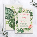 Convite Vamos Flamingle Pink 50th Festa de aniversário tro<br><div class="desc">O convite perfeito para uma divertida e elegante festa de aniversário 50ª, este design "Flamingle de Vamos" apresenta um belo tom de ouro e água tropical verde, embelezado com um belo flamingo. Com textos cor-de-rosa e verde em ambos os textos escritos à mão e na tipografia moderna sans serif, você...</div>