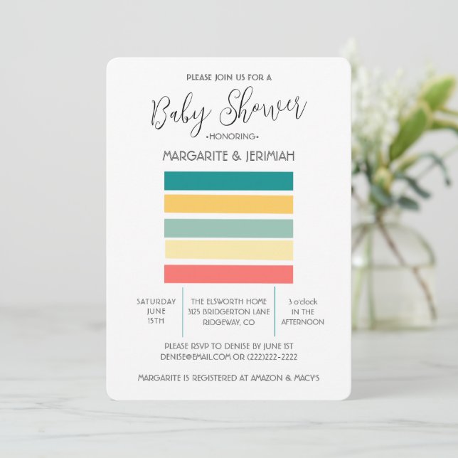 Convite Vamos Get Beachy (Em pé/Frente)