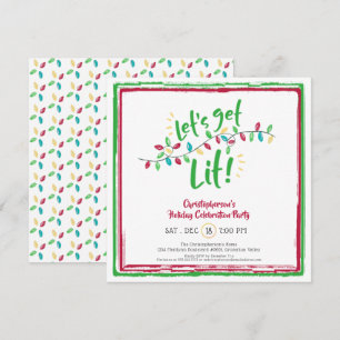 Convite VAMOS GET LIT   Luzes de férias   Férias