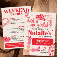 Vamos Go Girls Nashville Bachelorette Itinerário