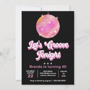 Convite Vamos Groove Hoje à Noite Tema dos Anos 70 Anivers