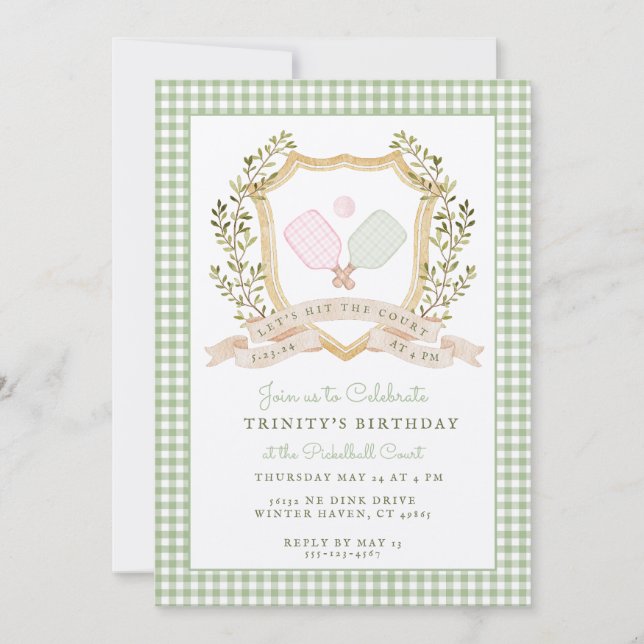 Convite Vamos Hit, Tribunal | Prickle Ball Aniversário (Frente)