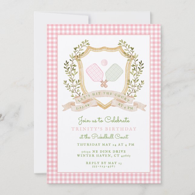 Convite Vamos Hit, Tribunal | Prickle Ball Aniversário (Frente)