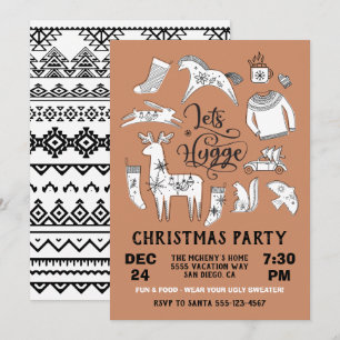 Convite Vamos Hygge Festa de Natal de Inverno Aconchegante