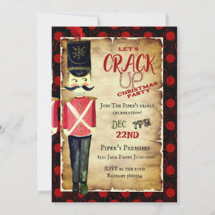 Convite Vamos Invoca O Invasão Vermelho De Noz-Cracker De