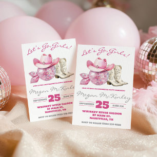 Convite Vamos Lá, Garotas! Disco Rosa, Despedida de Soltei