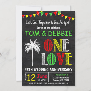 Convite Vamos nos Reunir, Aniversário de Casamento One Lov