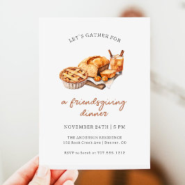 Convite Vamos nos reunir para o jantar de Friendsgiving