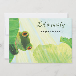 Convite Vamos - O sapo verde de olhos grandes