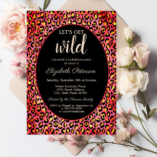 Convite Vamos Obter Bachelorette de Impressão Leopardo Sel