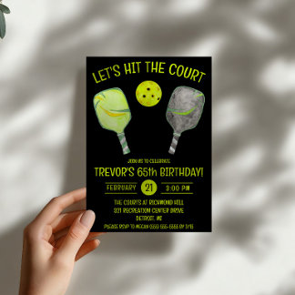Convite Vamos para a quadra! Festa de Aniversário de Pickl