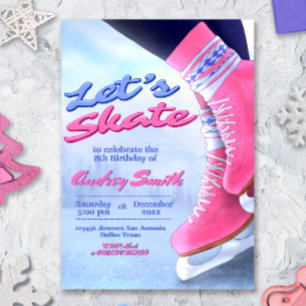 Convite Vamos Patinar - Patine Por Cima - Festa de Patinaç