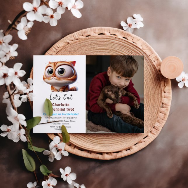 Convite Vamos Pawty! Foto de Festa de segundo aniversário  (Criador carregado)