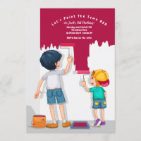 Vamos Pinte o aniversário vermelho da cidade