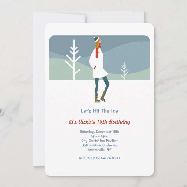 Convite Vamos Rolar no Gelo (Frente)