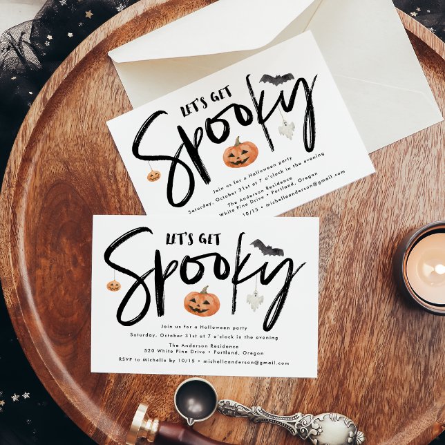 Convite Vamos Sai da Festa Moderna de Halloween (Criador carregado)