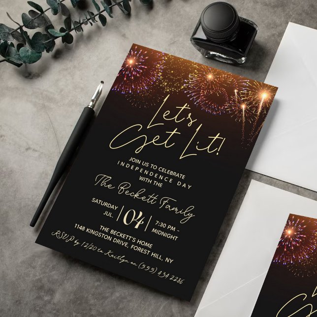 Convite Vamos Sair | Festa De 4 De Julho (Criador carregado)