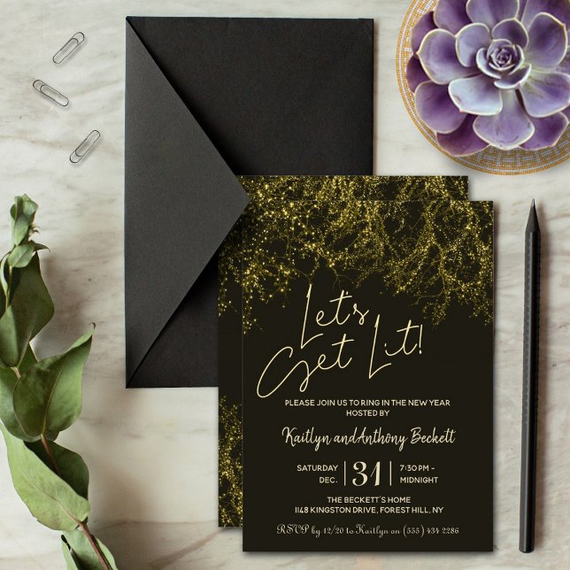 Convite Vamos Sair | Festa de Ano Novo (Criador carregado)