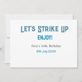 Convite Vamos sobe cinza azul feliz nome de 10 anos