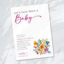 Vamos Taco 'Bout a Baby Floral Fiesta Chá de frald