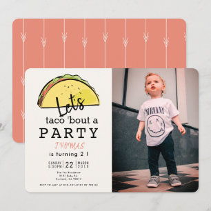 Convite Vamos Taco Bout Uma festa Fiesta Foto Aniversário