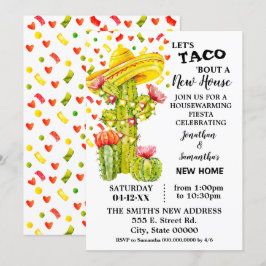 Convite Vamos Taco sobre Nova Casa Fiesta