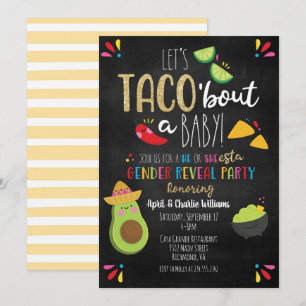 Convite Vamos Taco sobre o tema Bebê Fiesta Revolução de g