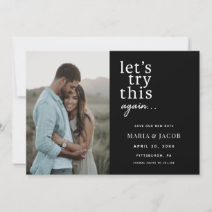 Convite Vamos Tente novamente Salvar a Data