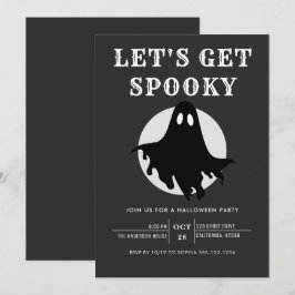 Convite Vamos Ter um Halloween Moderno e Assustador Convit