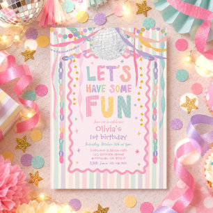 Convite Vamos Ter Uma Festa de Aniversário de Menina Capri