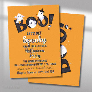 Convite Vamos Ter Uma Festa de Halloween Adoravelmente Ass