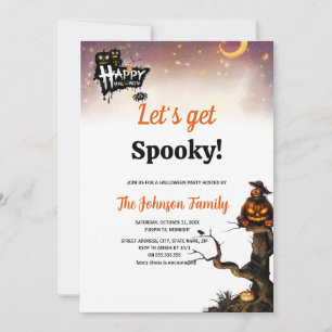 Convite Vamos Ter uma Festa de Halloween Assustadora em Fo