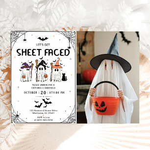Convite Vamos ter uma festa de Halloween cara a cara