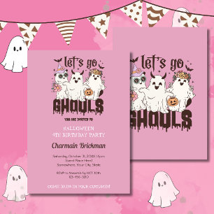 Convite Vamos vai GHOOLS Halloween Aniversário