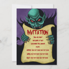 Convite vampire halloween invitations