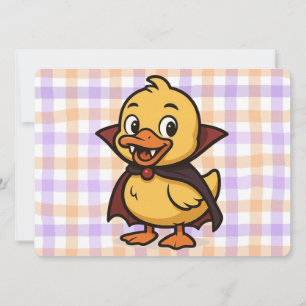 Convite Vampiro de pato Halloween bonito