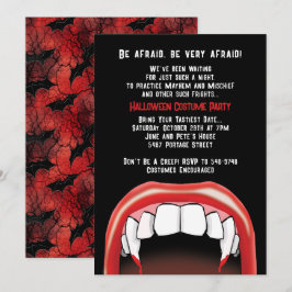 Convite Vampiro Dente do Halloween Red Sangue Festa