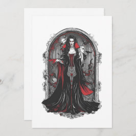 Convite Vampiro do Halloween 4, monstro assustador, horror