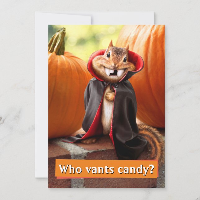 Convite Vampiro Esquilo (Frente)