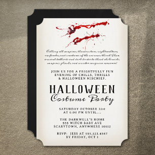Convite Vampiro Festa de Halloween Vintage