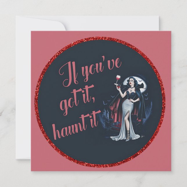 Convite Vampiro Sedutor e Sensual Se Você Tem, Assombre (Frente)