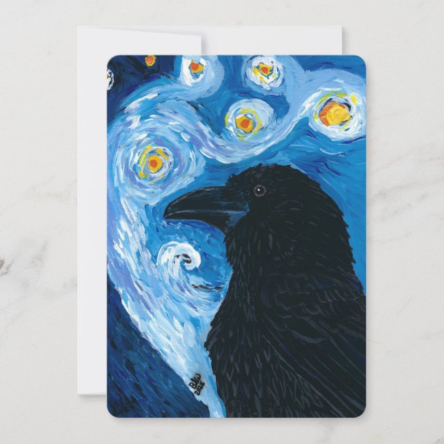 Convite Van Crow Starry Night (Frente)