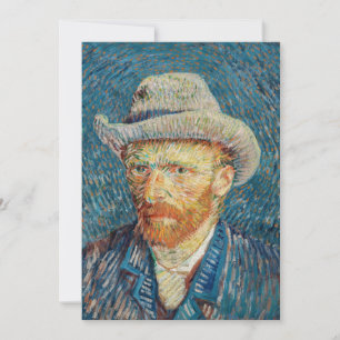 Convite Van Gogh - Autorretrato com um Chapéu de Feltro Ci