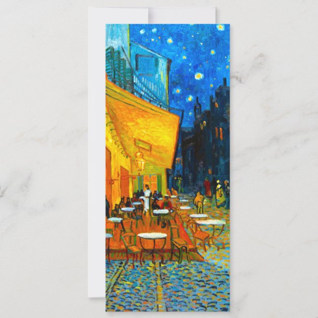 Convite Van Gogh Café Terrace à Noite (Frente)