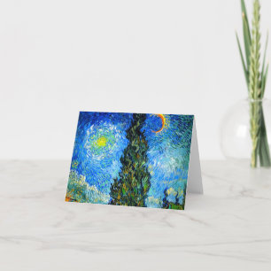Convite Van Gogh Road com Cypress e Star