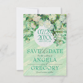 Convite Van Gogh Roses Save The Wedding Date Invitation