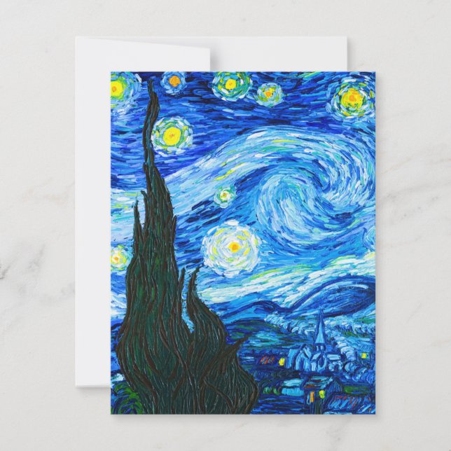 Convite Van Gogh Starry Night (Frente)